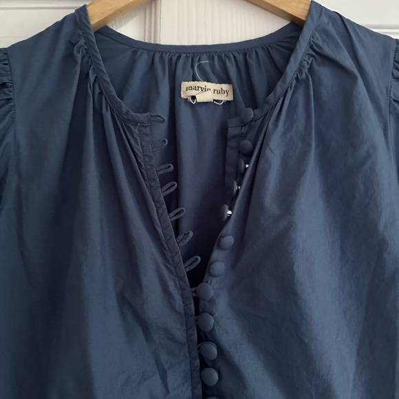 Marvin Ruby Edith Button Down Blouse - Picture 4 of 4